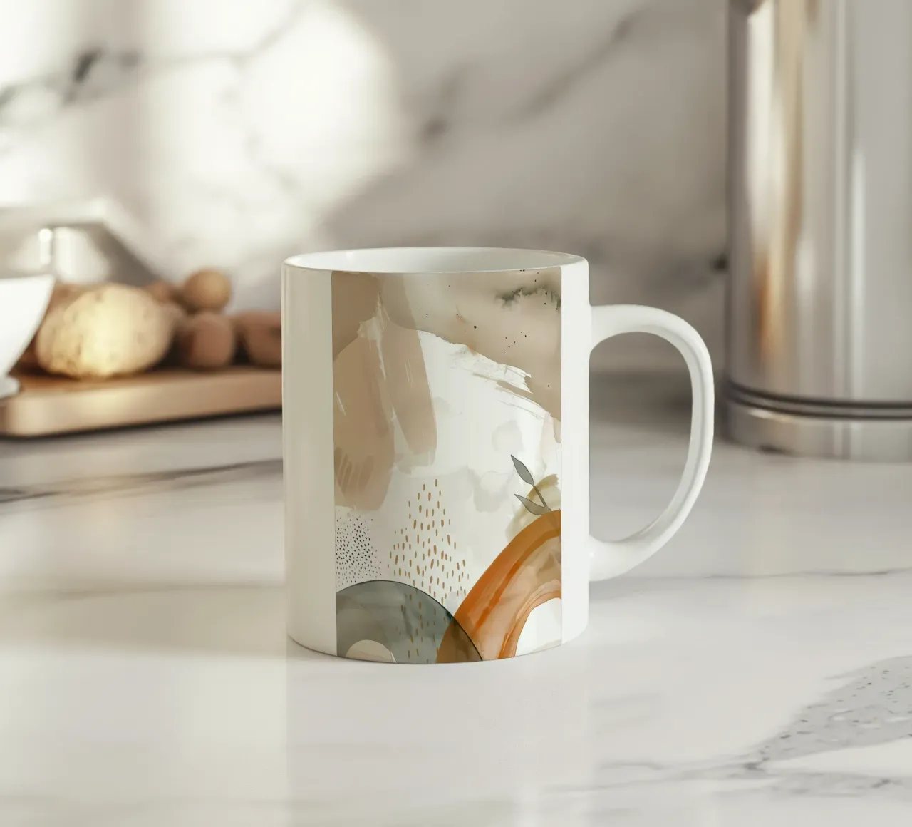 forme astratte linee texture tazza in ceramica da Janine P McGuire