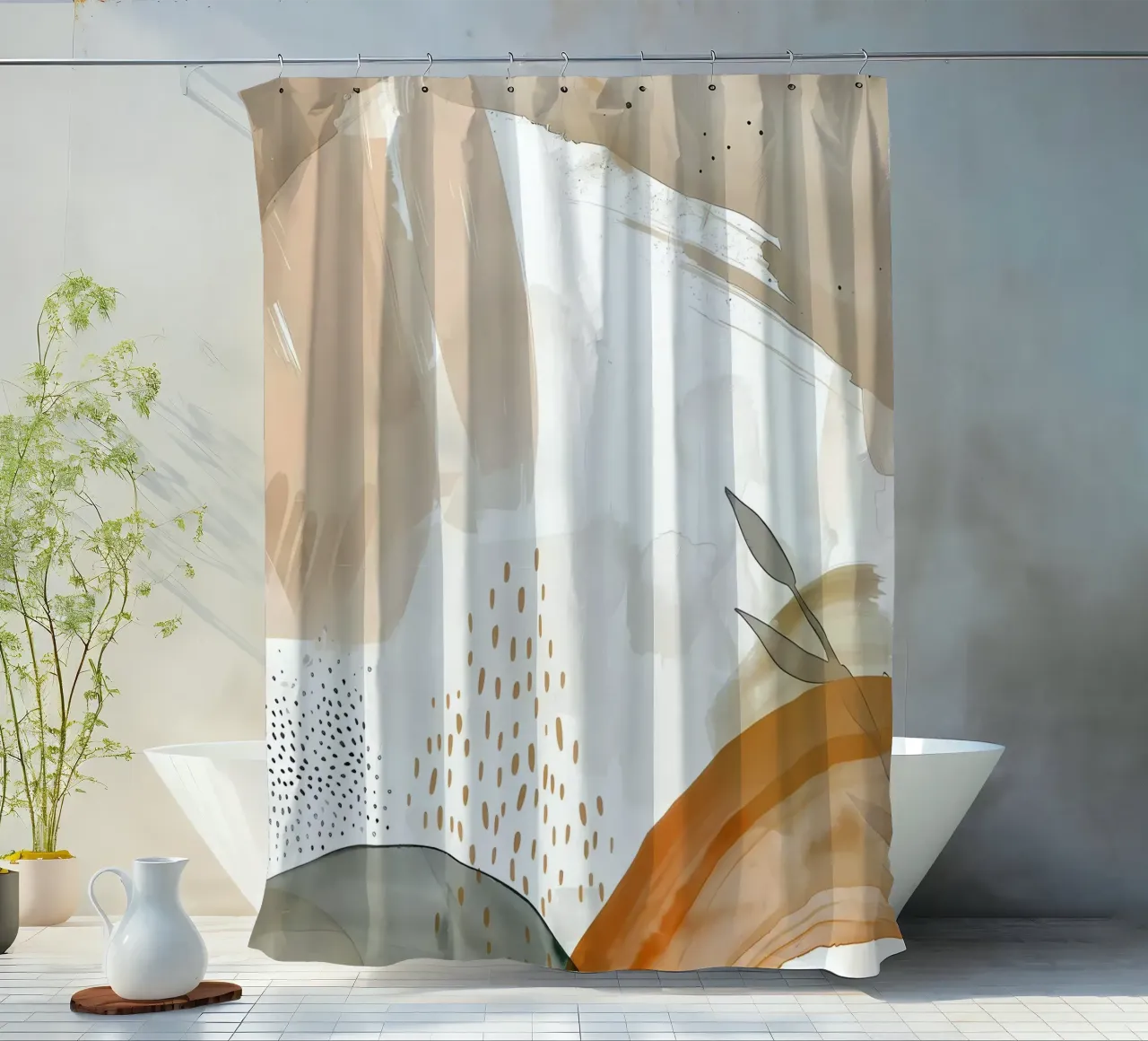 forme astratte linee texture tenda da doccia da Janine P McGuire