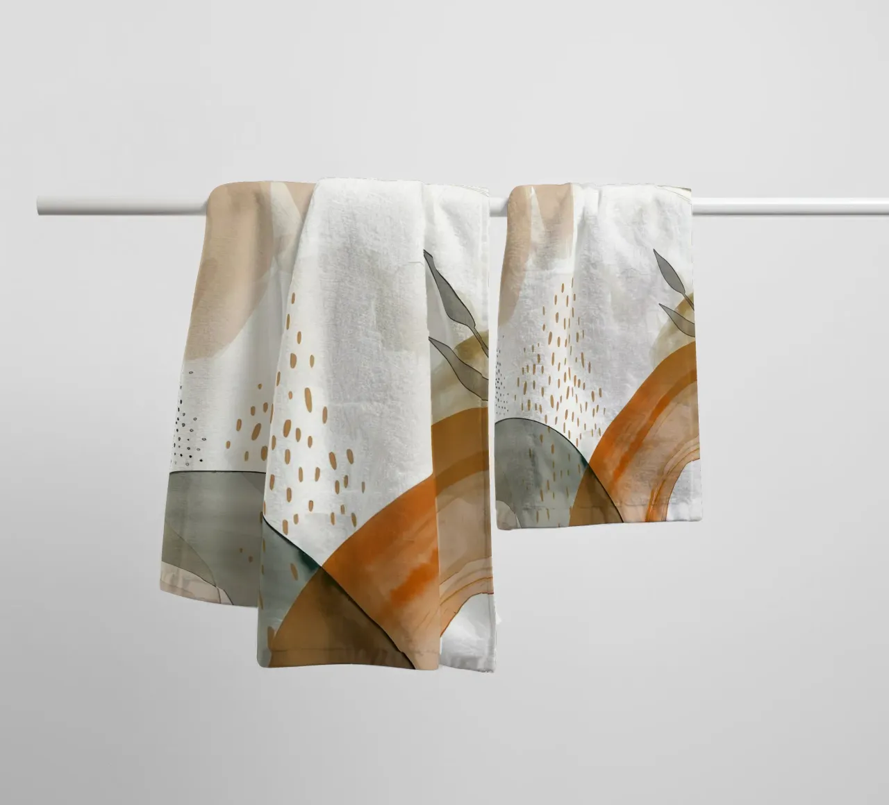 abstract shapes lines texture towel by Janine P McGuire