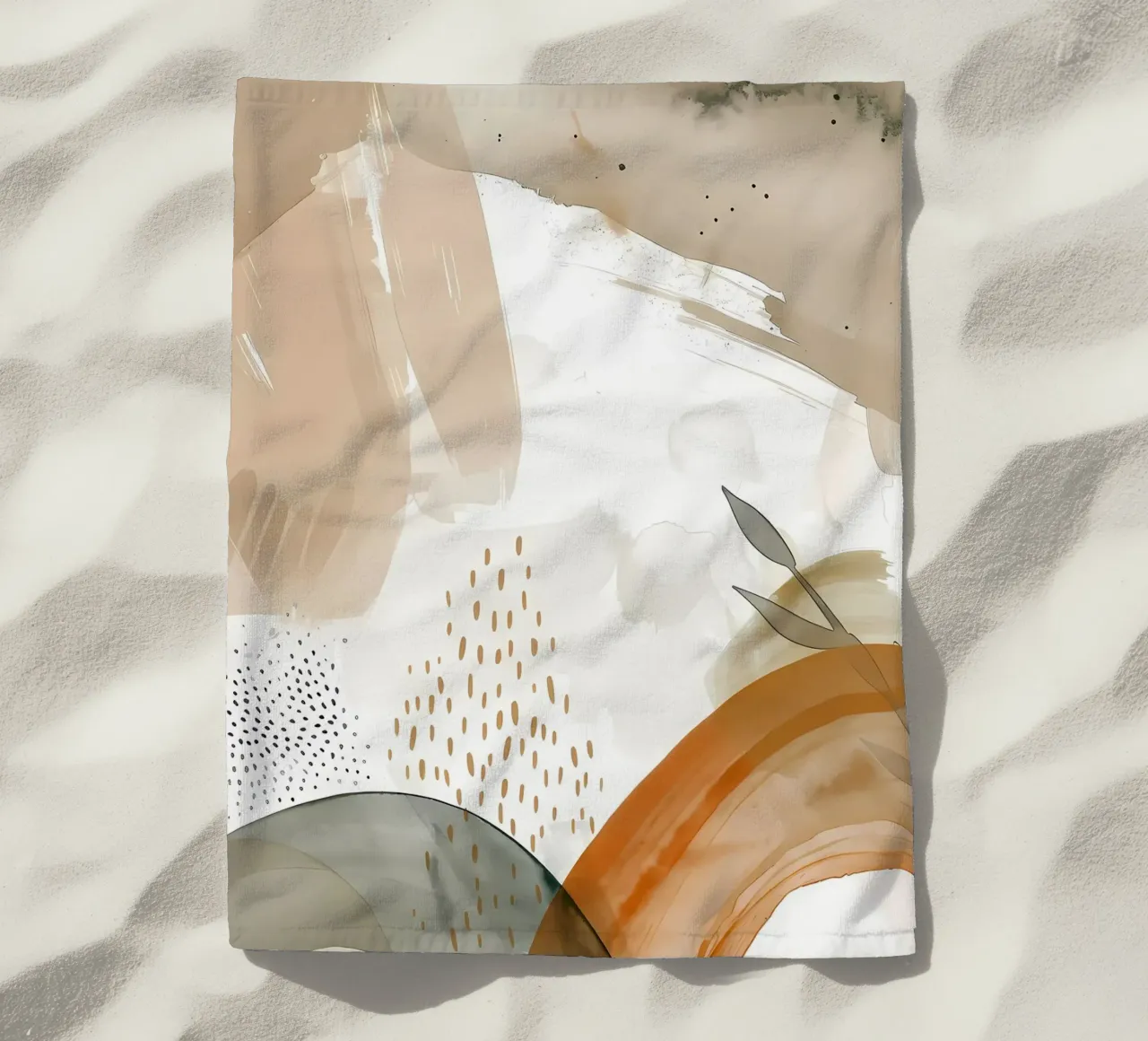 forme astratte linee texture telo mare da Janine P McGuire