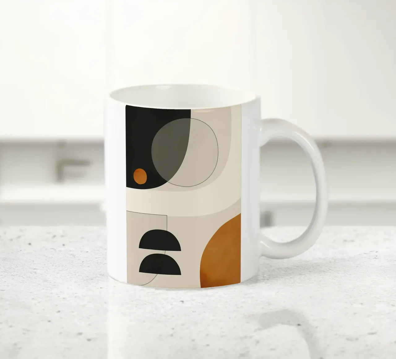 forme geometriche cerchi semicerchi tazza in ceramica da Janine P McGuire
