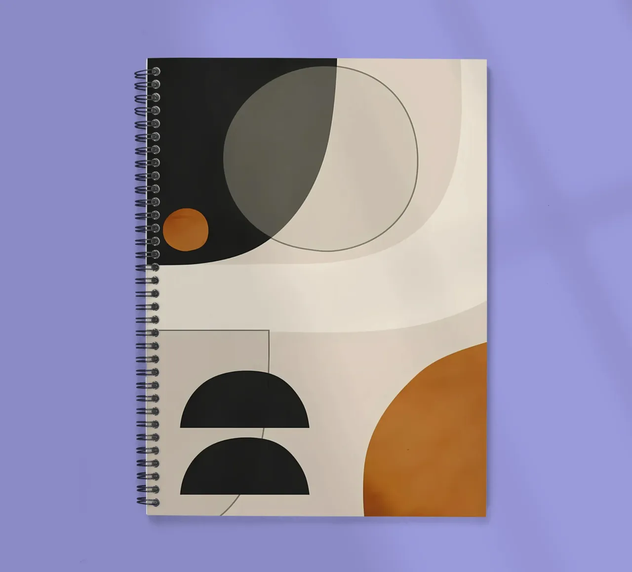 geometric shapes semi-circle circles spiral notebook by Janine P McGuire