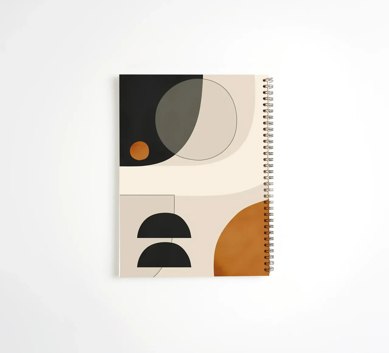 geometric shapes semi-circle circles spiral notebook by Janine P McGuire