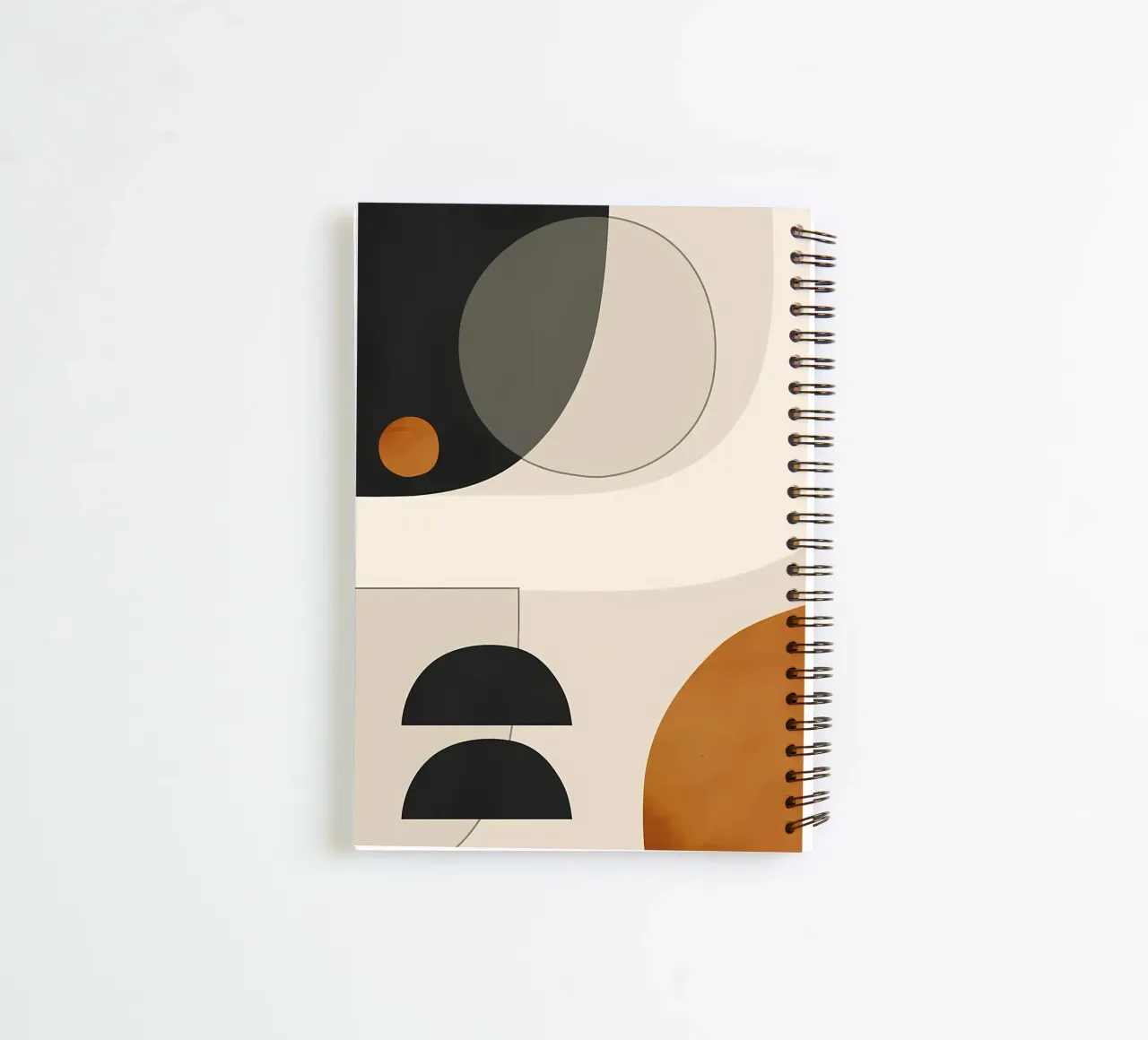 geometric shapes semi-circle circles spiral notebook by Janine P McGuire