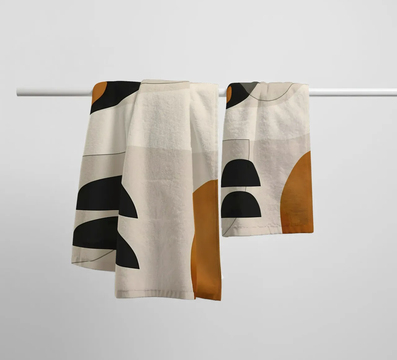 forme geometriche cerchi semicerchi asciugamano da bagno da Janine P McGuire