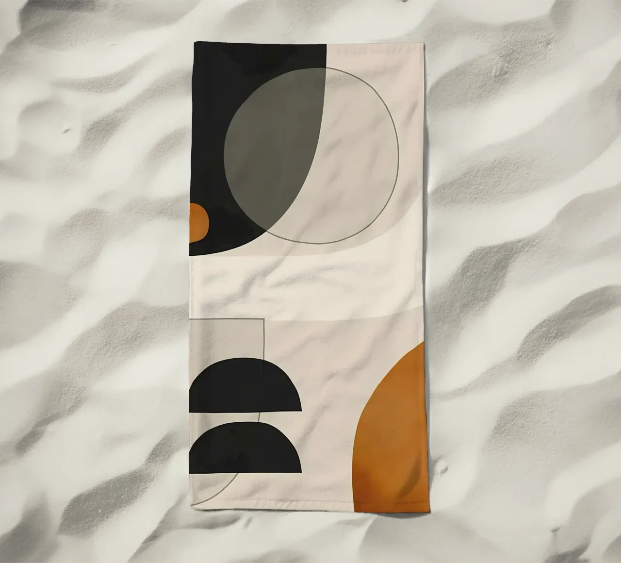 forme geometriche cerchi semicerchi telo mare da Janine P McGuire