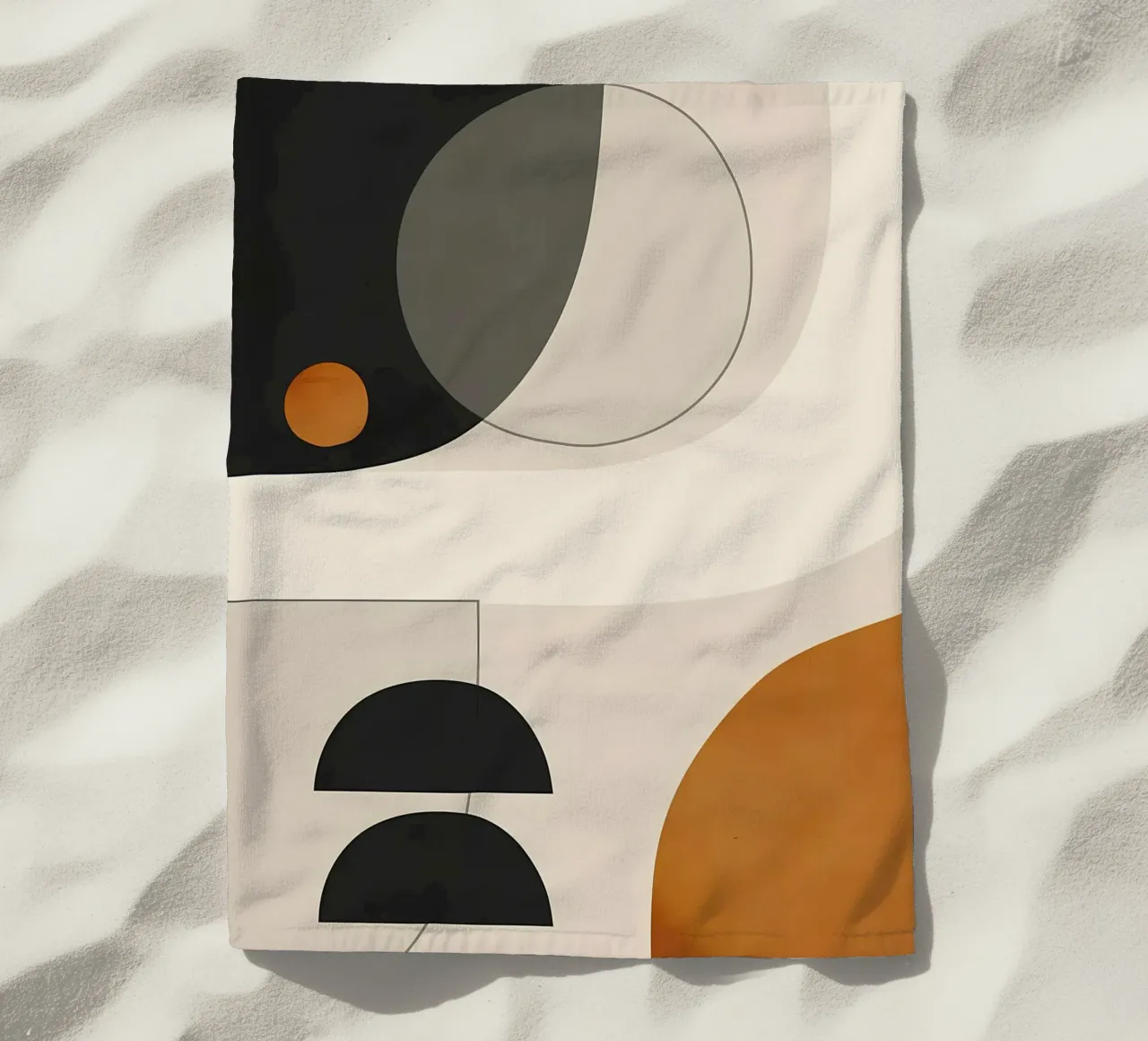 forme geometriche cerchi semicerchi telo mare da Janine P McGuire