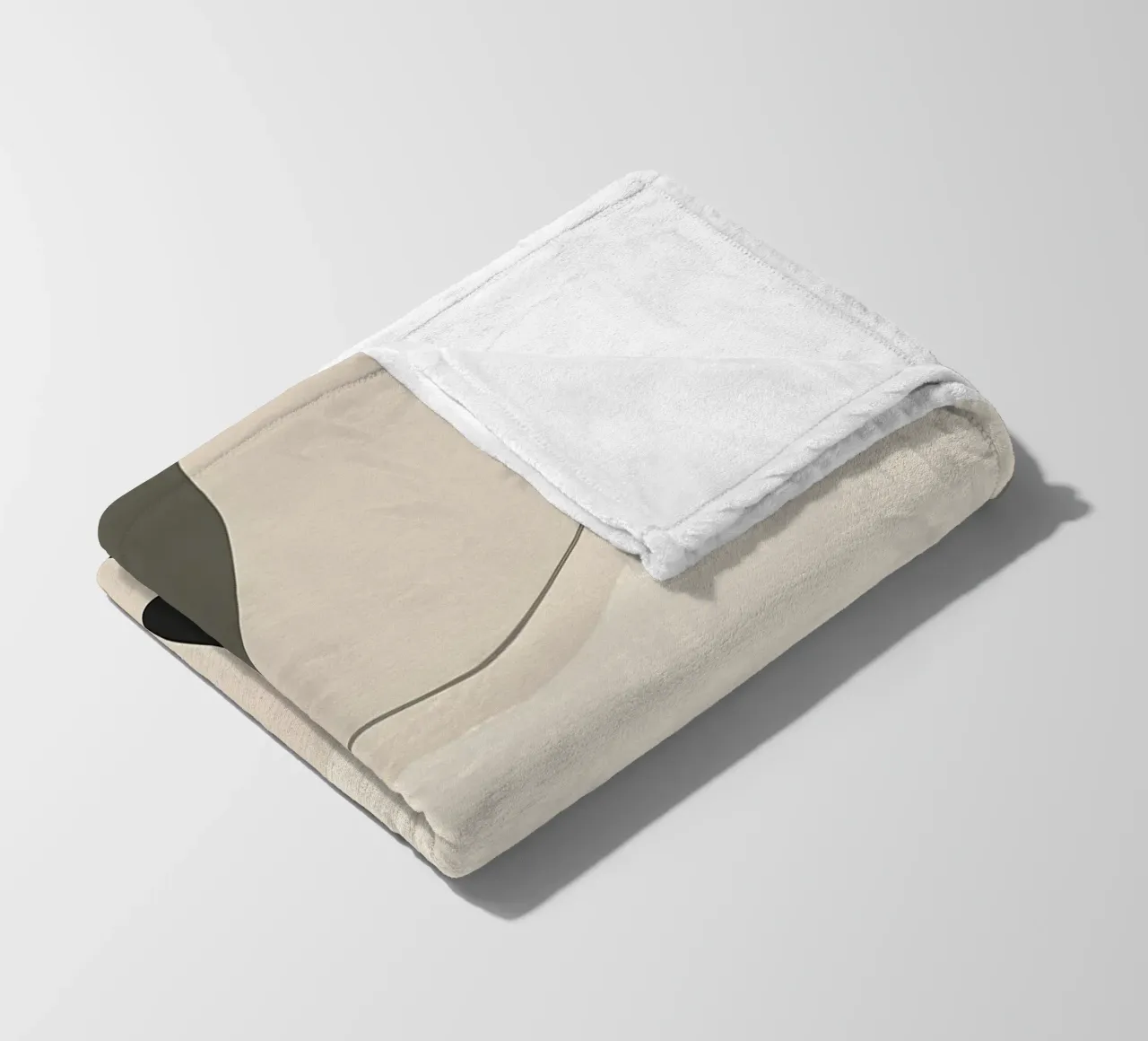 geometric shapes semi-circle circles fleece blanket by Janine P McGuire
