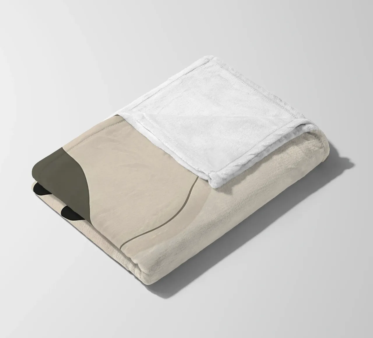 geometric shapes semi-circle circles fleece blanket by Janine P McGuire