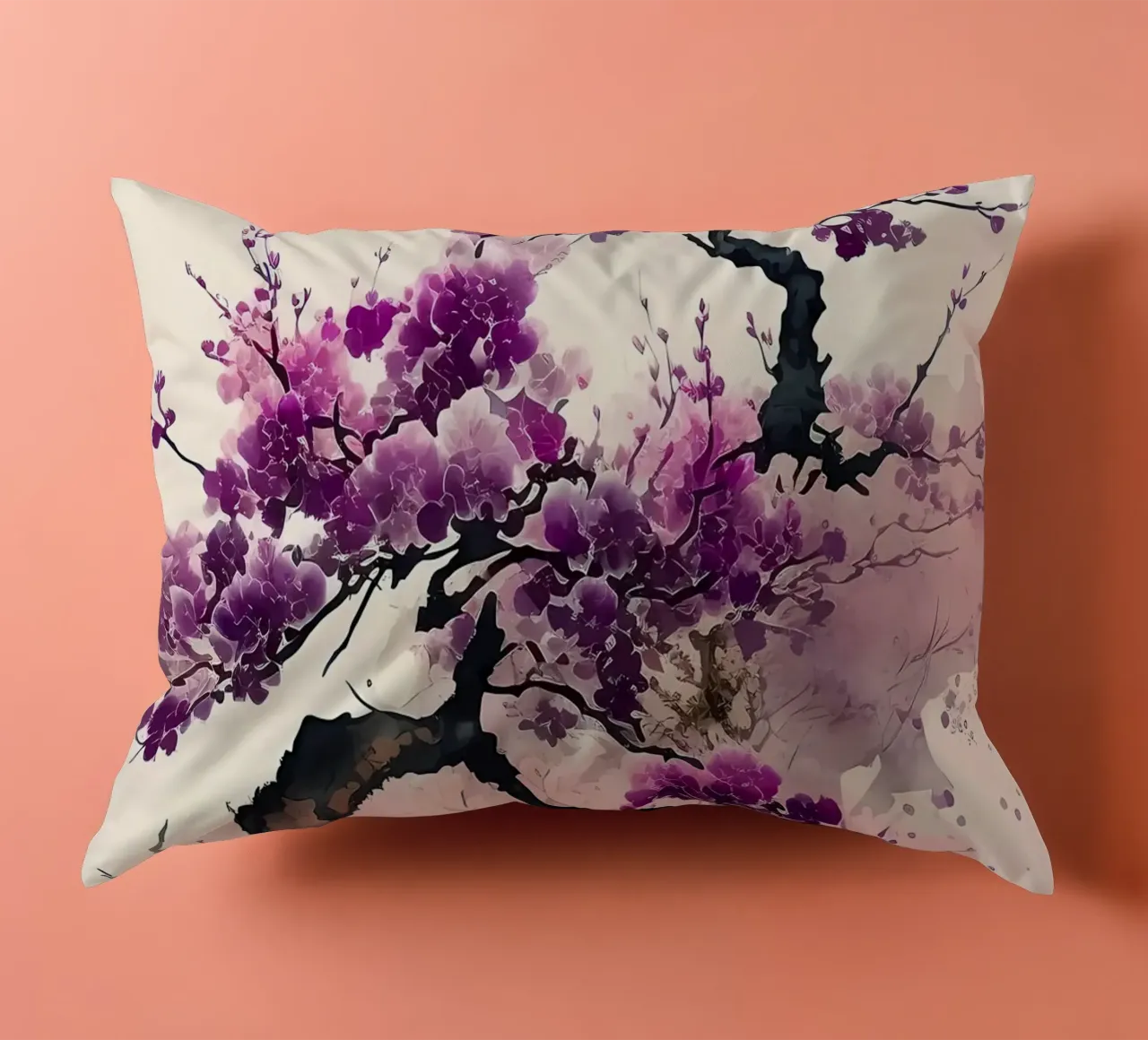 albero fiori rami floreali cuscino da Janine P McGuire