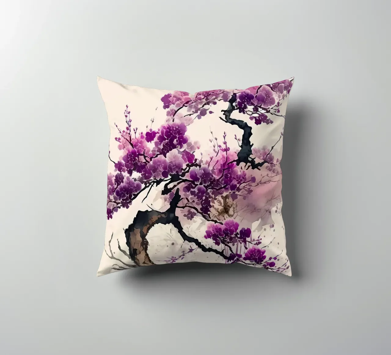 albero fiori rami floreali cuscino da Janine P McGuire