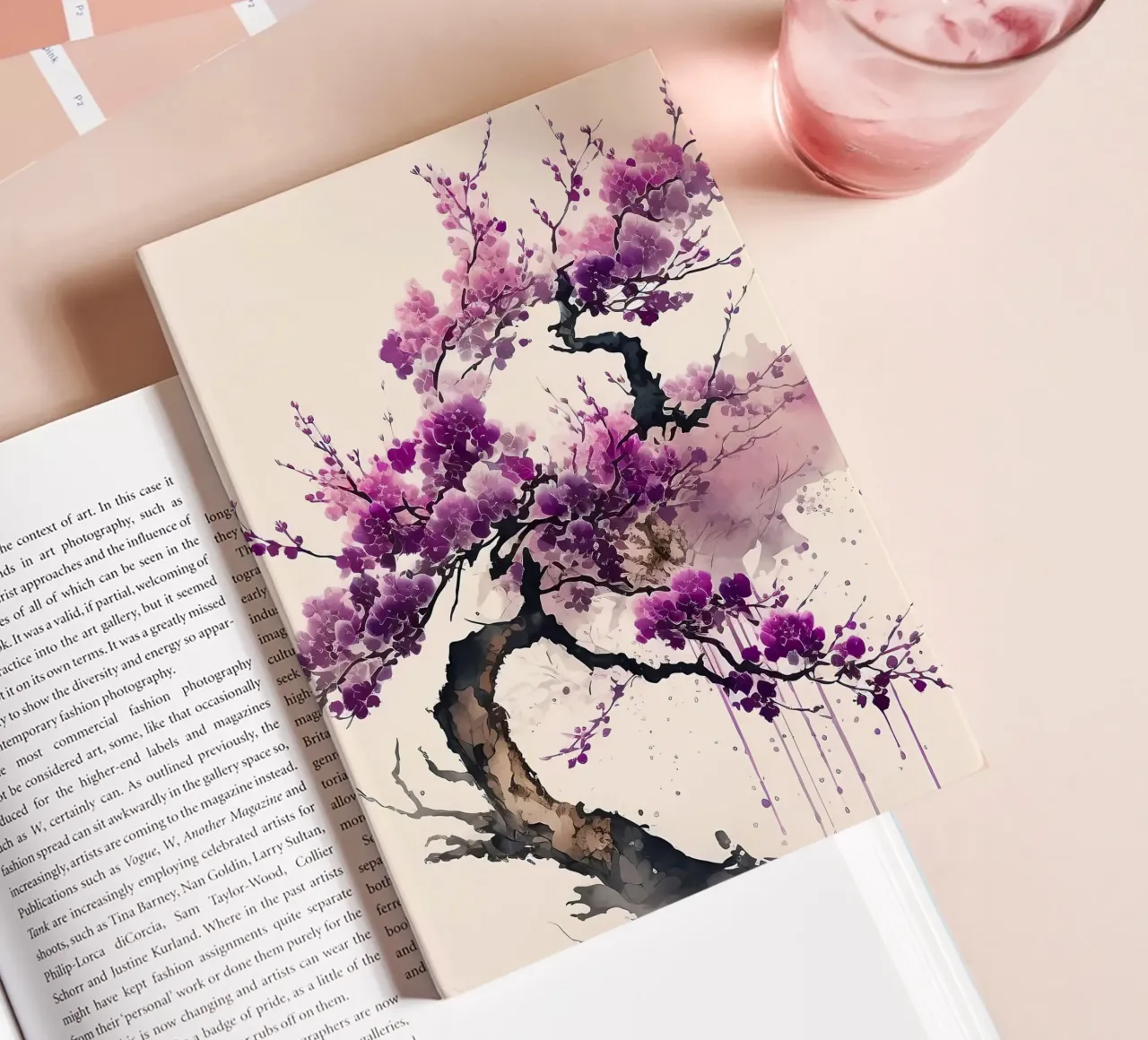tree blossoms branches floral notebook by Janine P McGuire