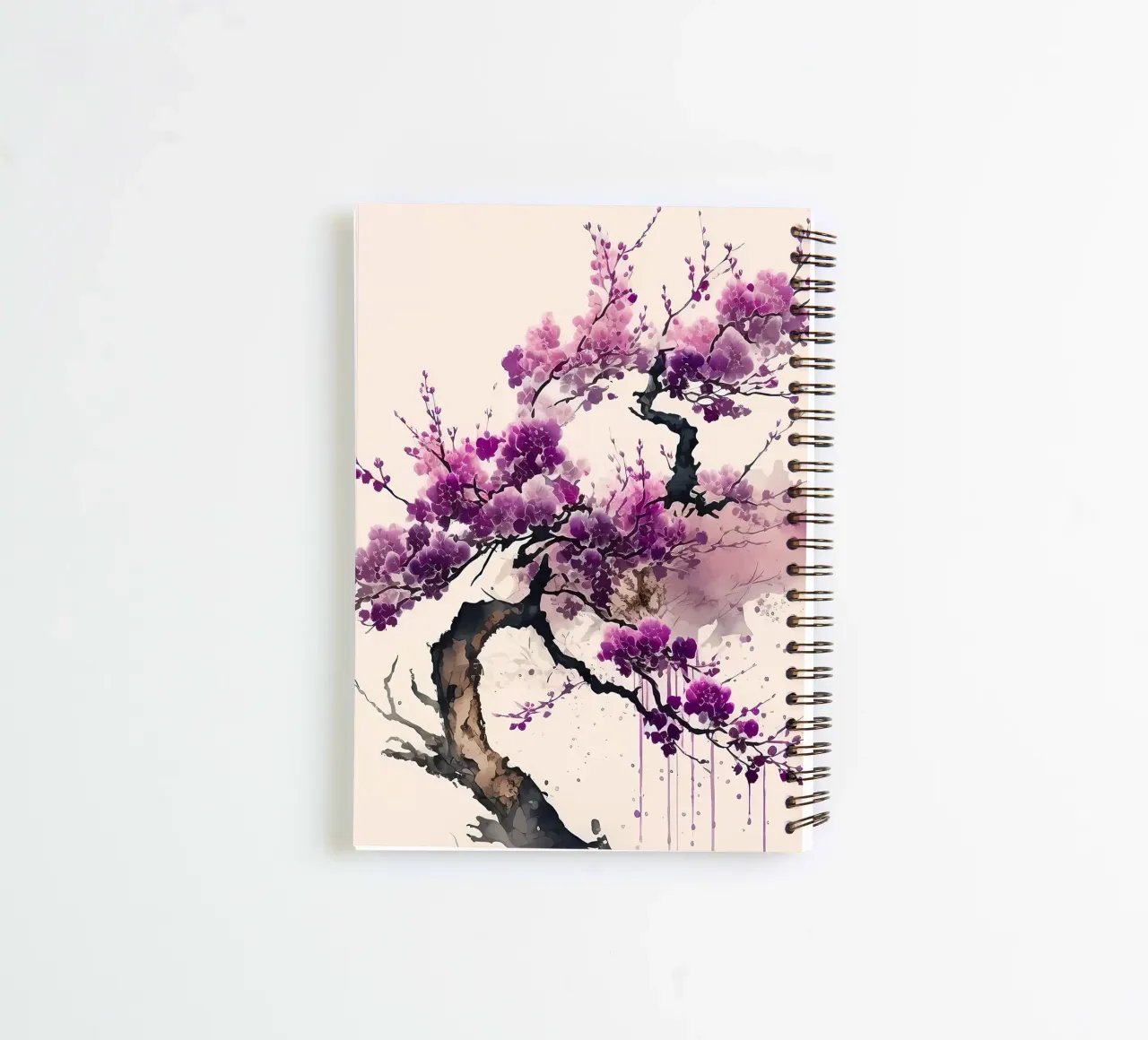 tree blossoms branches floral spiral notebook by Janine P McGuire