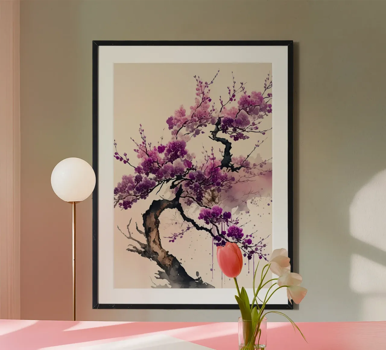 tree blossoms branches floral hahnemühle by Janine P McGuire