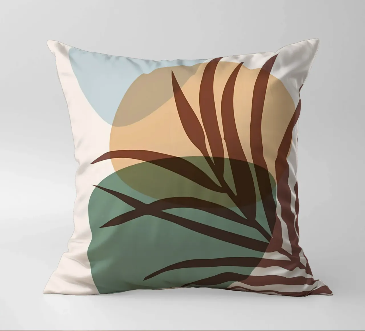 abstract-shapes leaves palm-leaf decorative cushion by Janine P McGuire