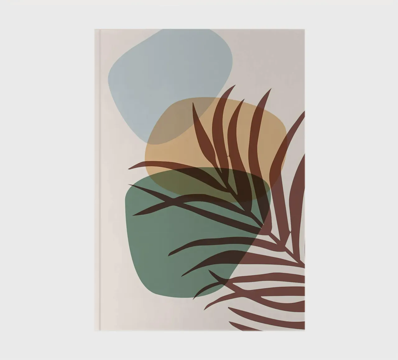 abstract-shapes leaves palm-leaf notebook by Janine P McGuire