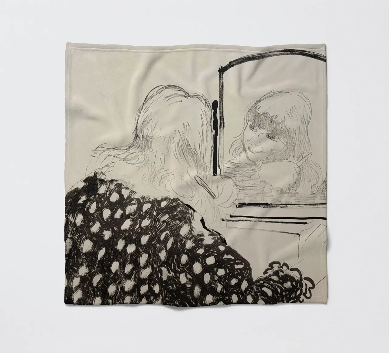 Ann kämmt ihr Haar 1979 Fleecedecke von khanrosie