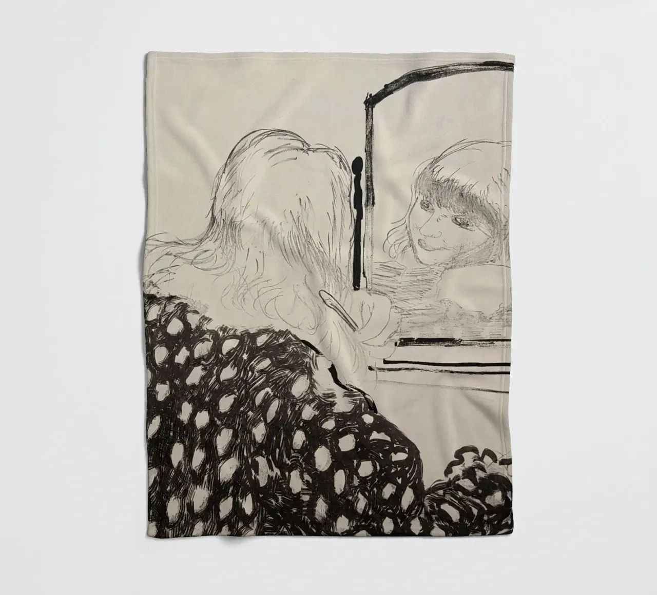 Ann kämmt ihr Haar 1979 Fleecedecke von khanrosie