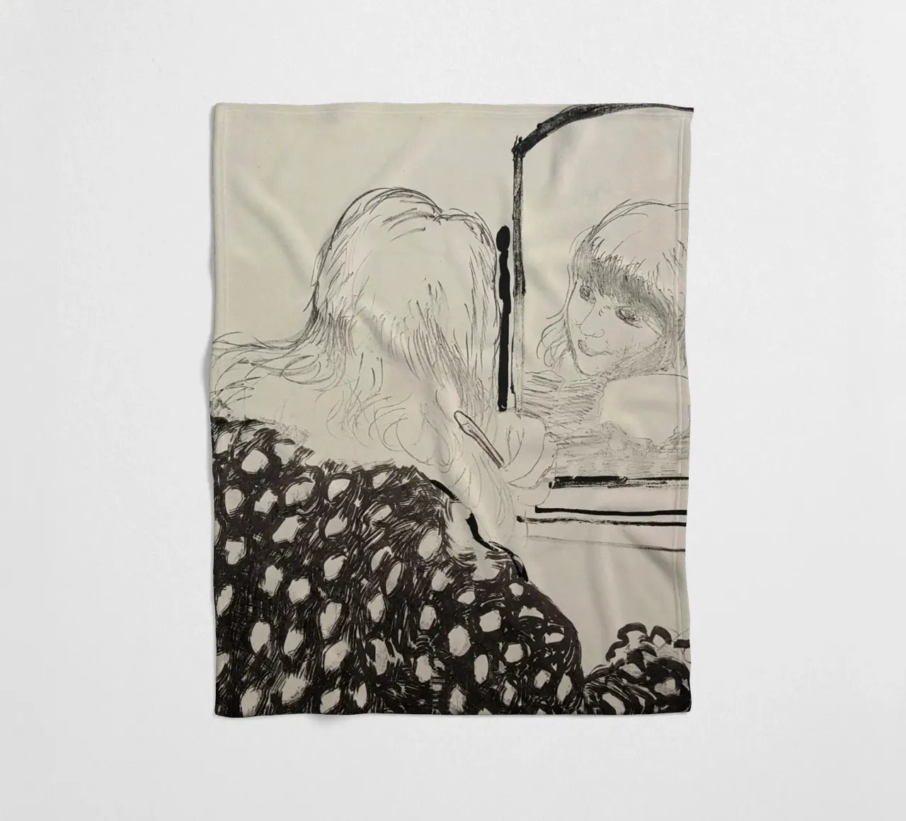 Ann kämmt ihr Haar 1979 Fleecedecke von khanrosie