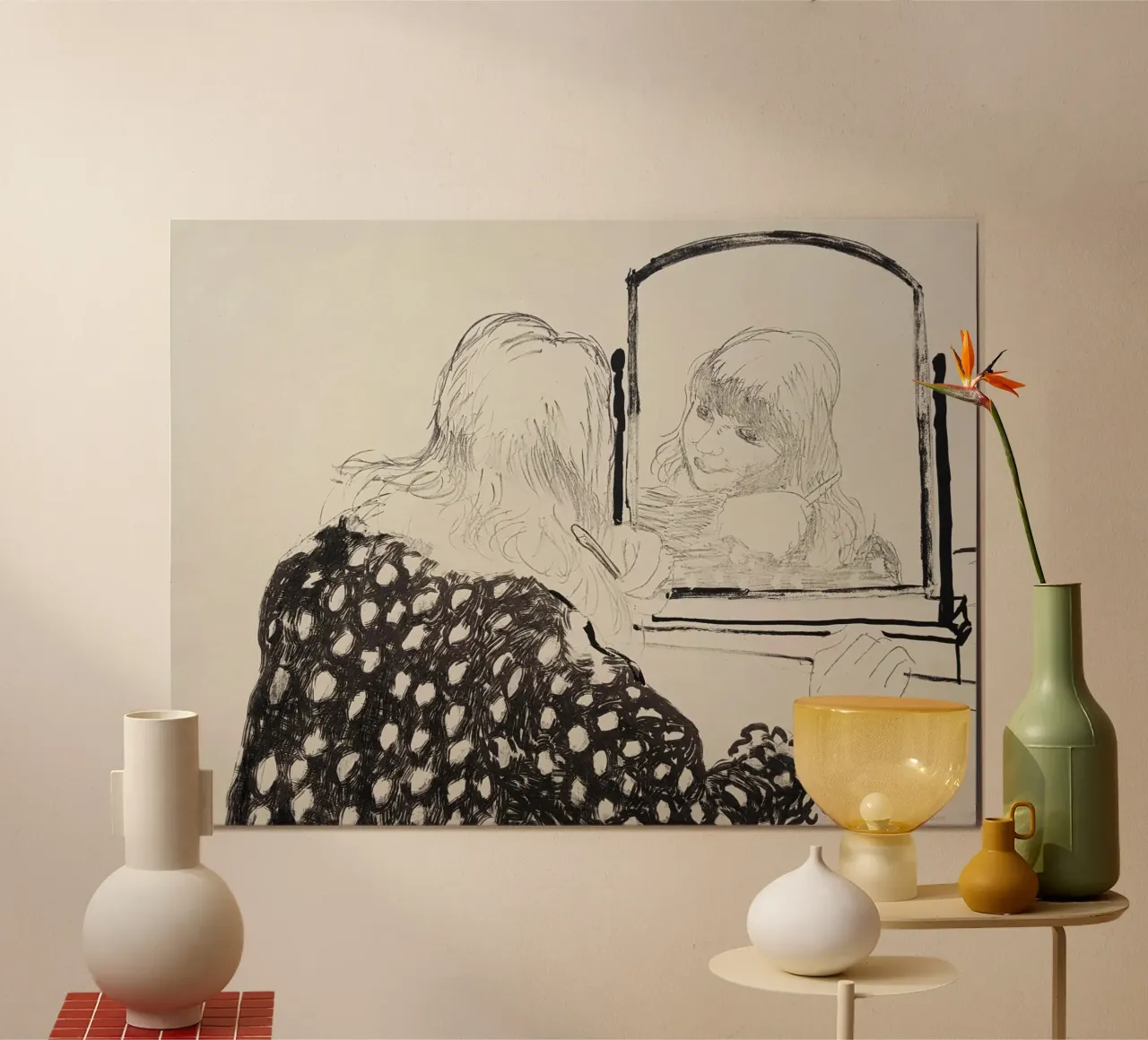 Ann kämmt ihr Haar 1979 Hahnemühle von khanrosie