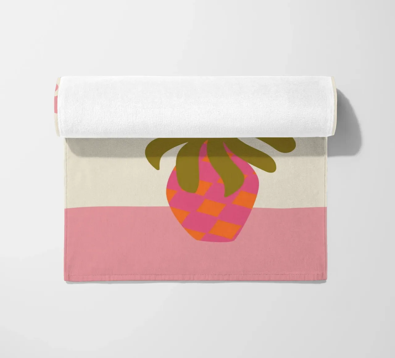 Lucila Perini Abstract Floral Still Life Pink Vase Art beach towel by NorwesClub