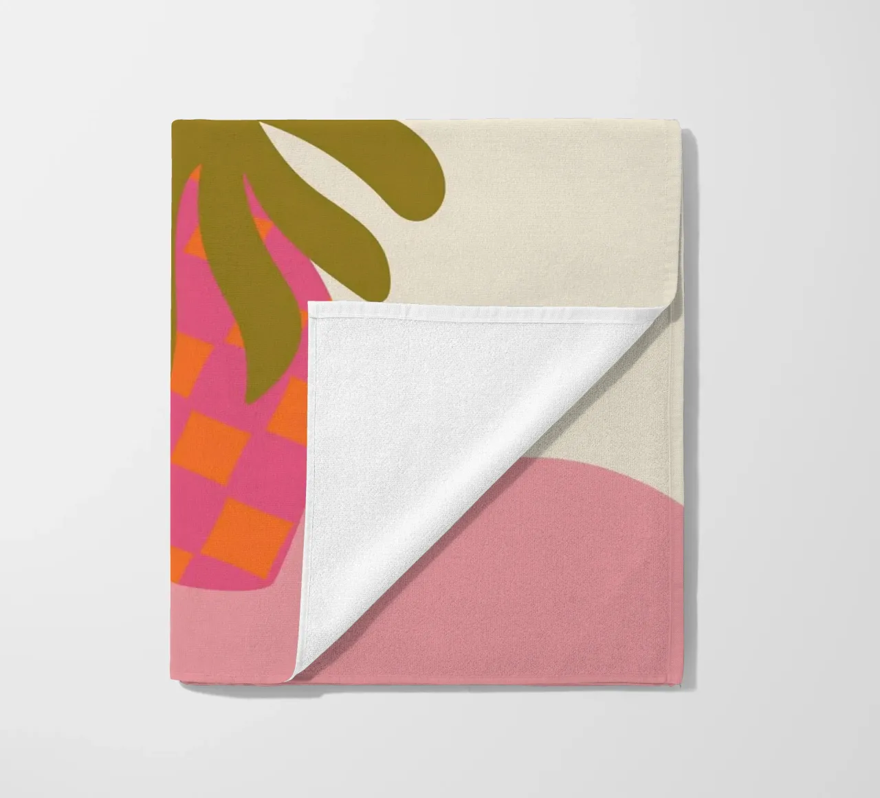 Lucila Perini Abstract Floral Still Life Pink Vase Art beach towel by NorwesClub