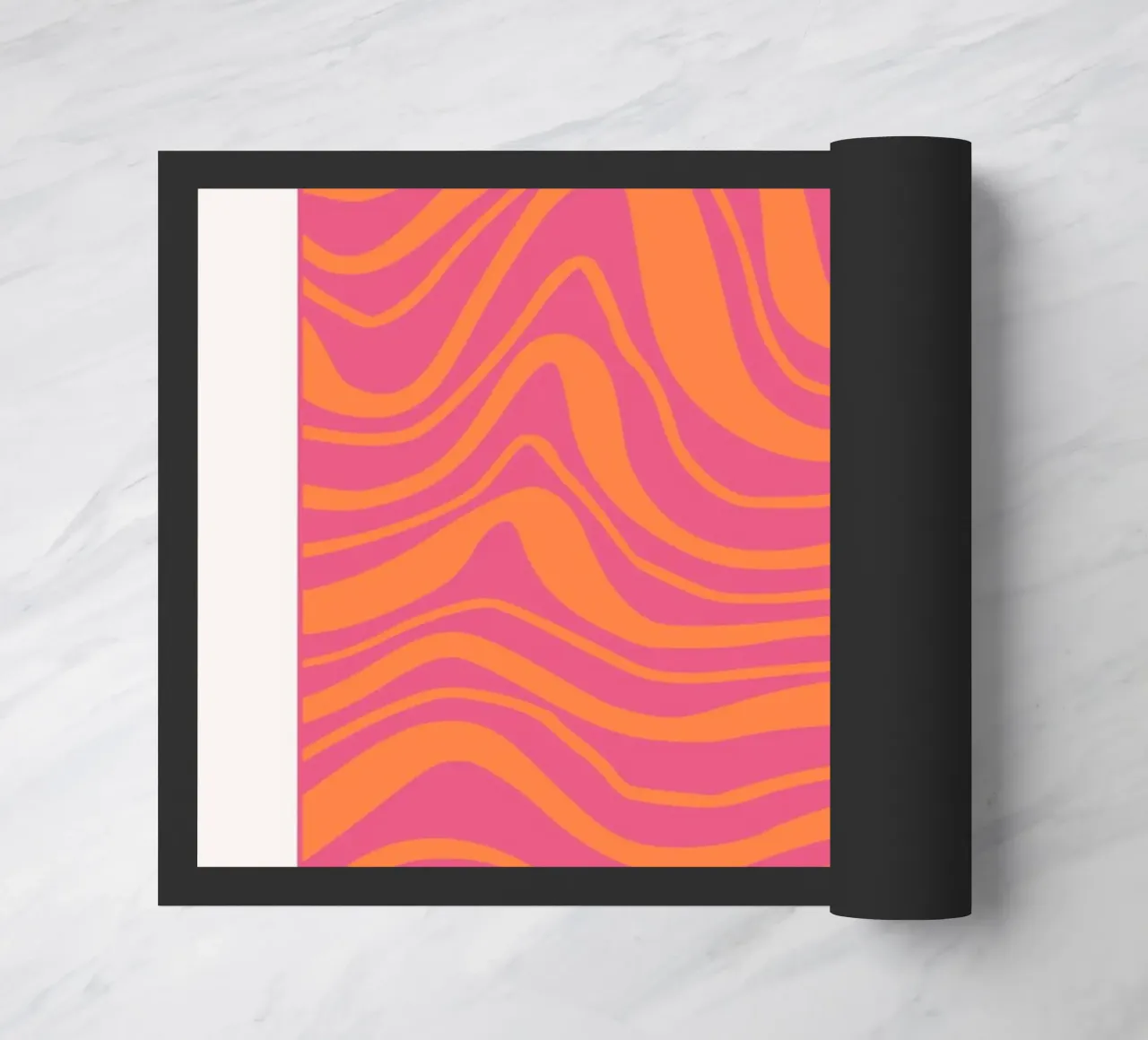 Vortice liquido rosa psichedelico Retro Pop Art astratto zerbino da NorwesClub