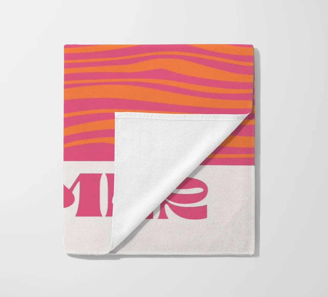 Vortice liquido rosa psichedelico Retro Pop Art astratto telo mare da NorwesClub
