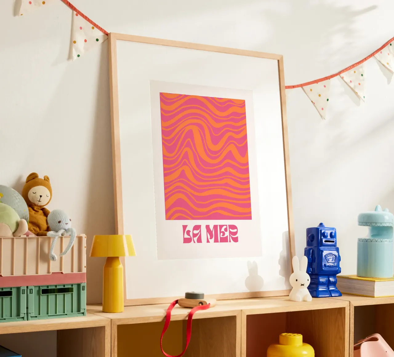 Psychedelisch Roze Vloeibare Werveling Retro Abstract Pop Art hahnemühle van NorwesClub