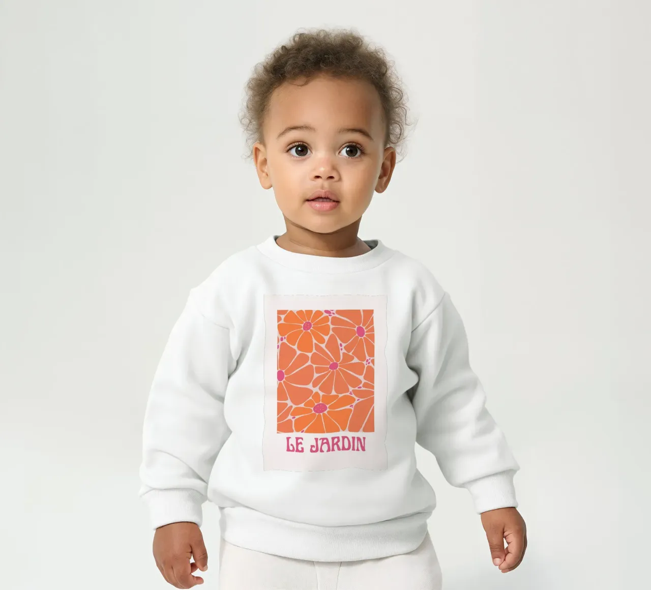 Impresión geométrica abstracta de ondas rosa anaranjado psicodélico sudadera de bebé de NorwesClub