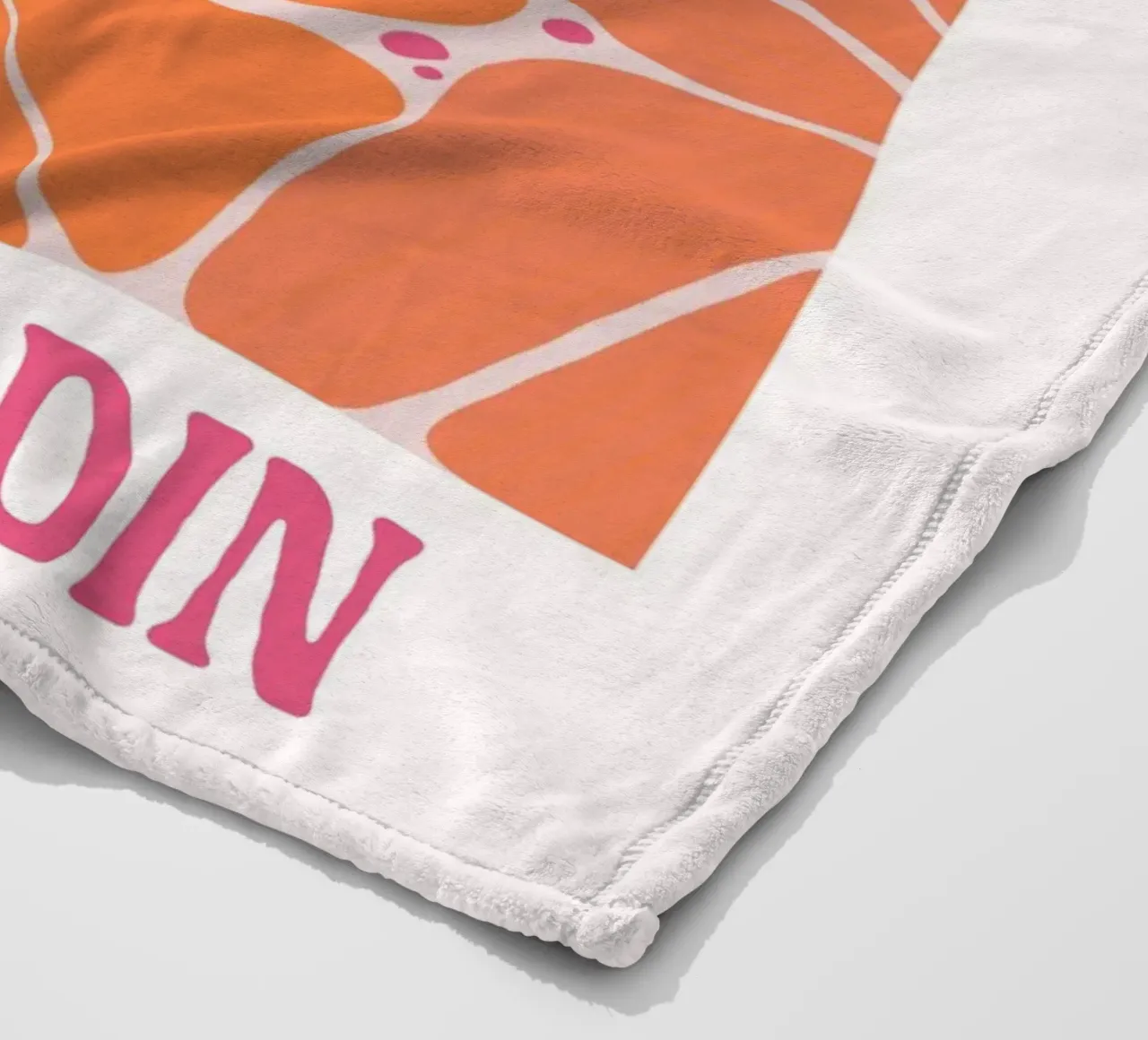 Psichedelico Arancione Rosa Stampa astratta a onde geometriche coperta in pile da NorwesClub