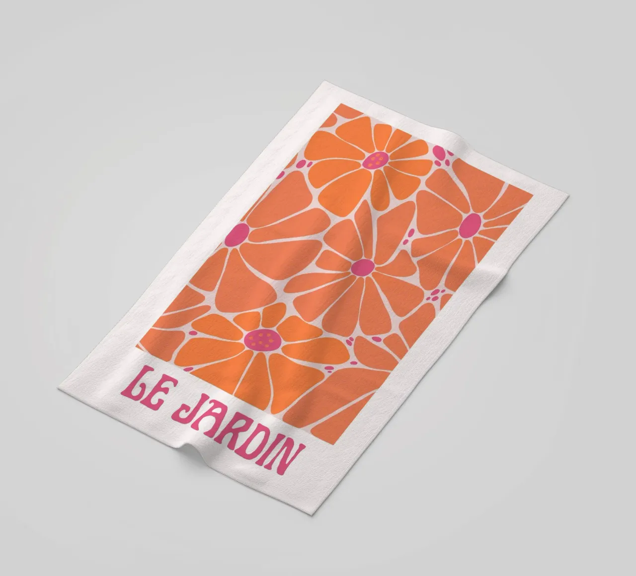 Psichedelico Arancione Rosa Stampa astratta a onde geometriche telo mare da NorwesClub