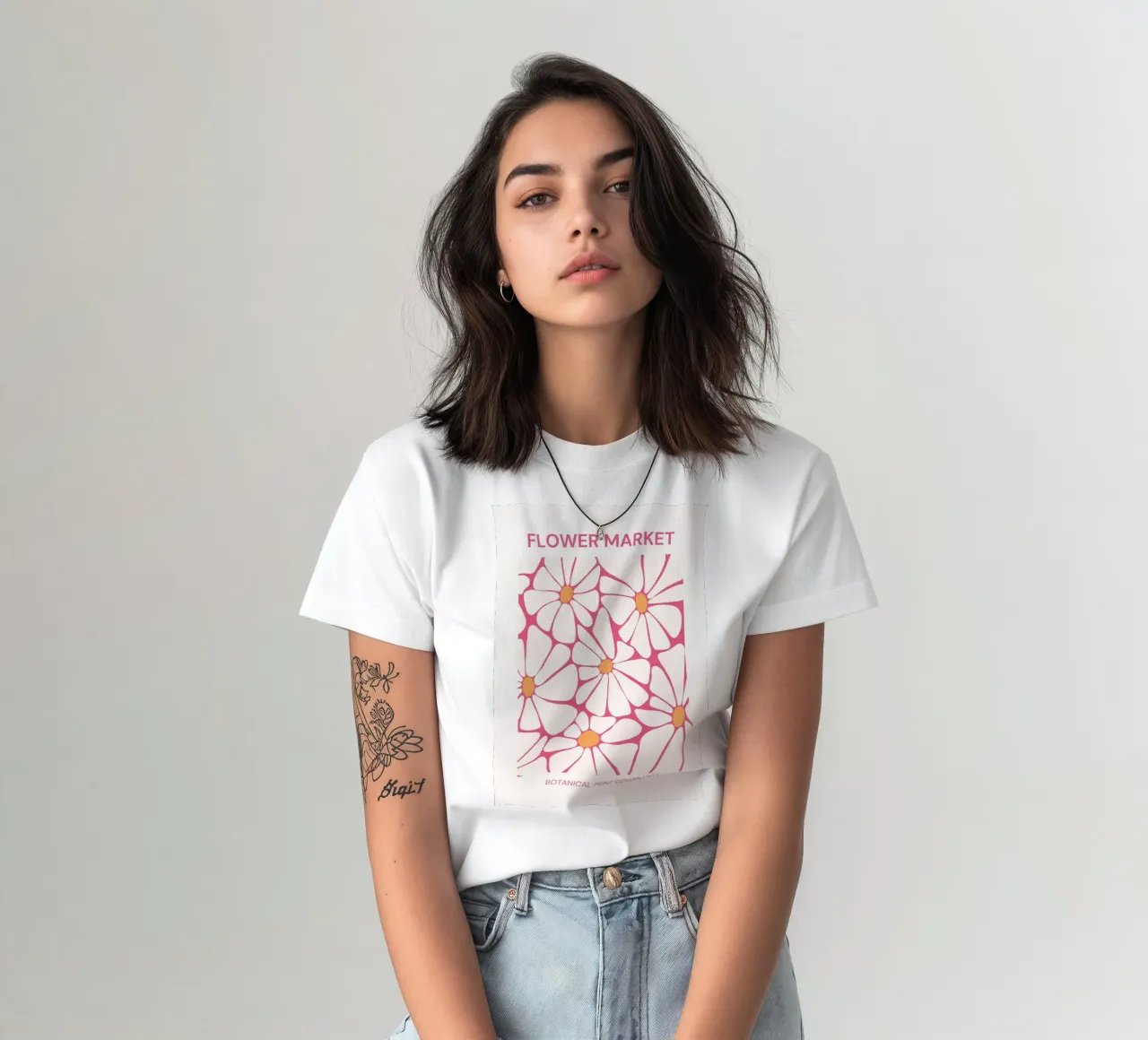 Retro abstracte bladeren Botanische kunstdruk t-shirt van NorwesClub