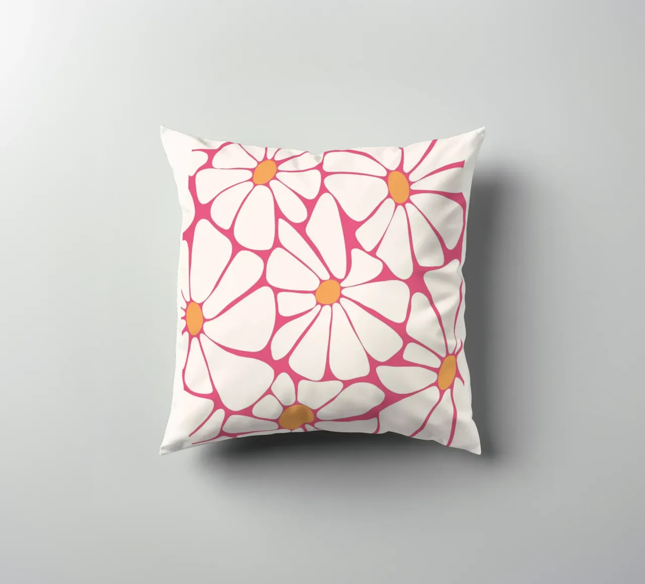 Retro Abstract Floral Leaves Botanical Art Print decorative cushion by NorwesClub