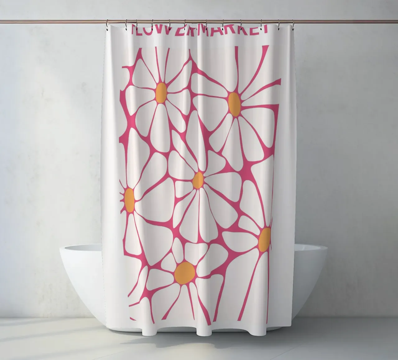 Retro abstracte bladeren Botanische kunstdruk douchegordijn van NorwesClub