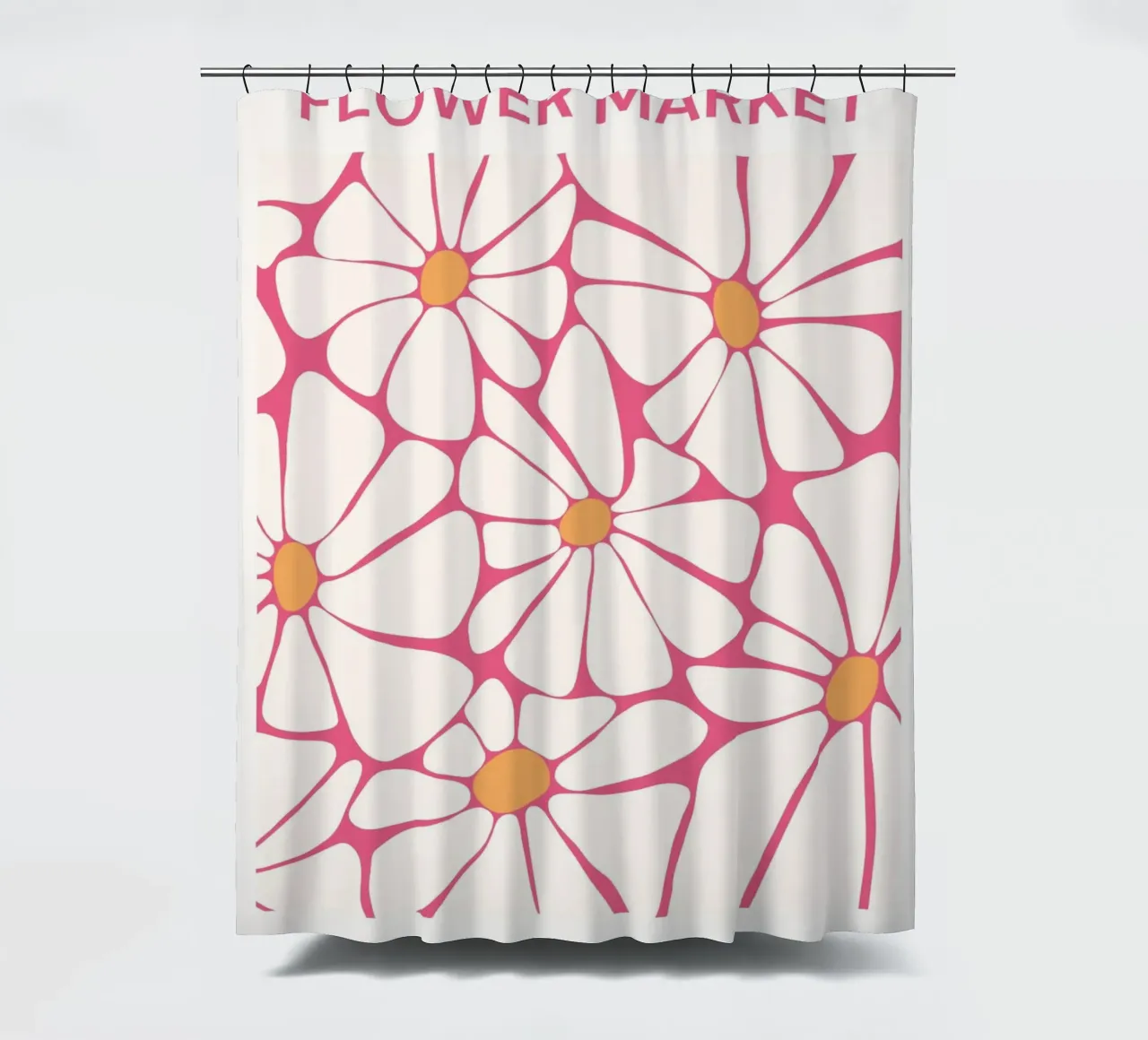 Retro abstracte bladeren Botanische kunstdruk douchegordijn van NorwesClub