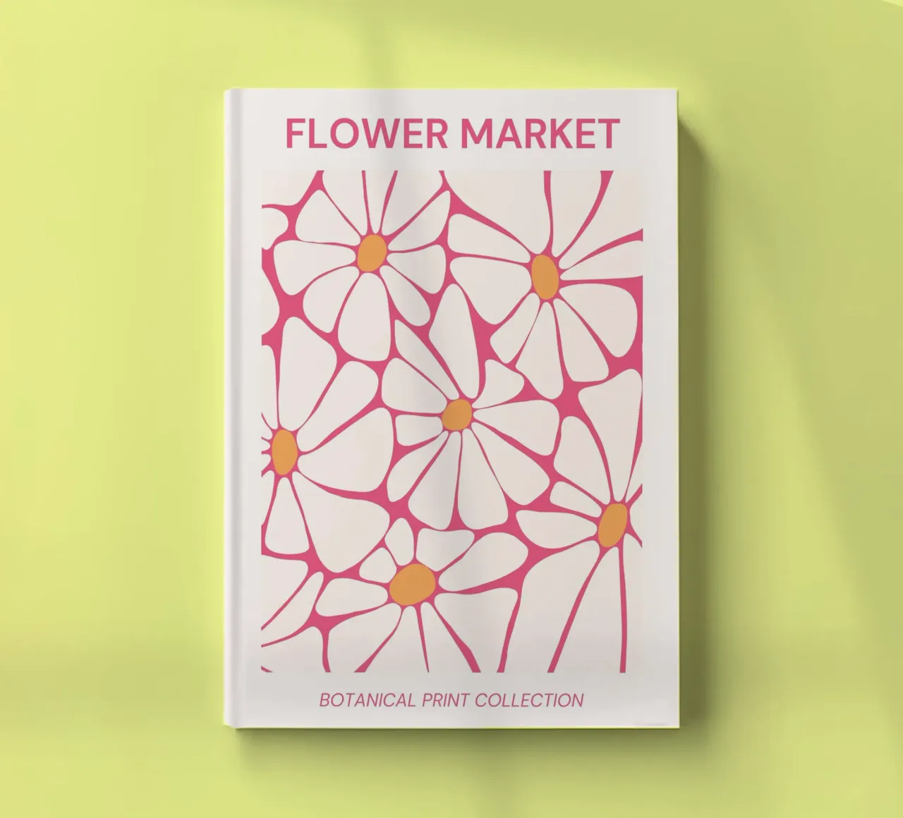 Retro Abstract Floral Leaves Botanical Art Print notebook by NorwesClub