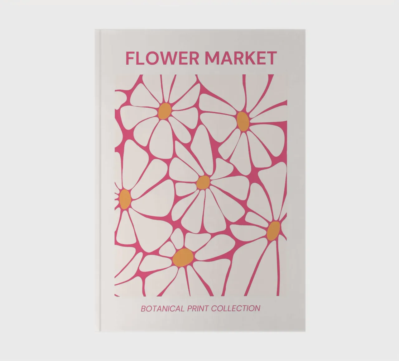 Retro Abstract Floral Leaves Botanical Art Print notebook by NorwesClub