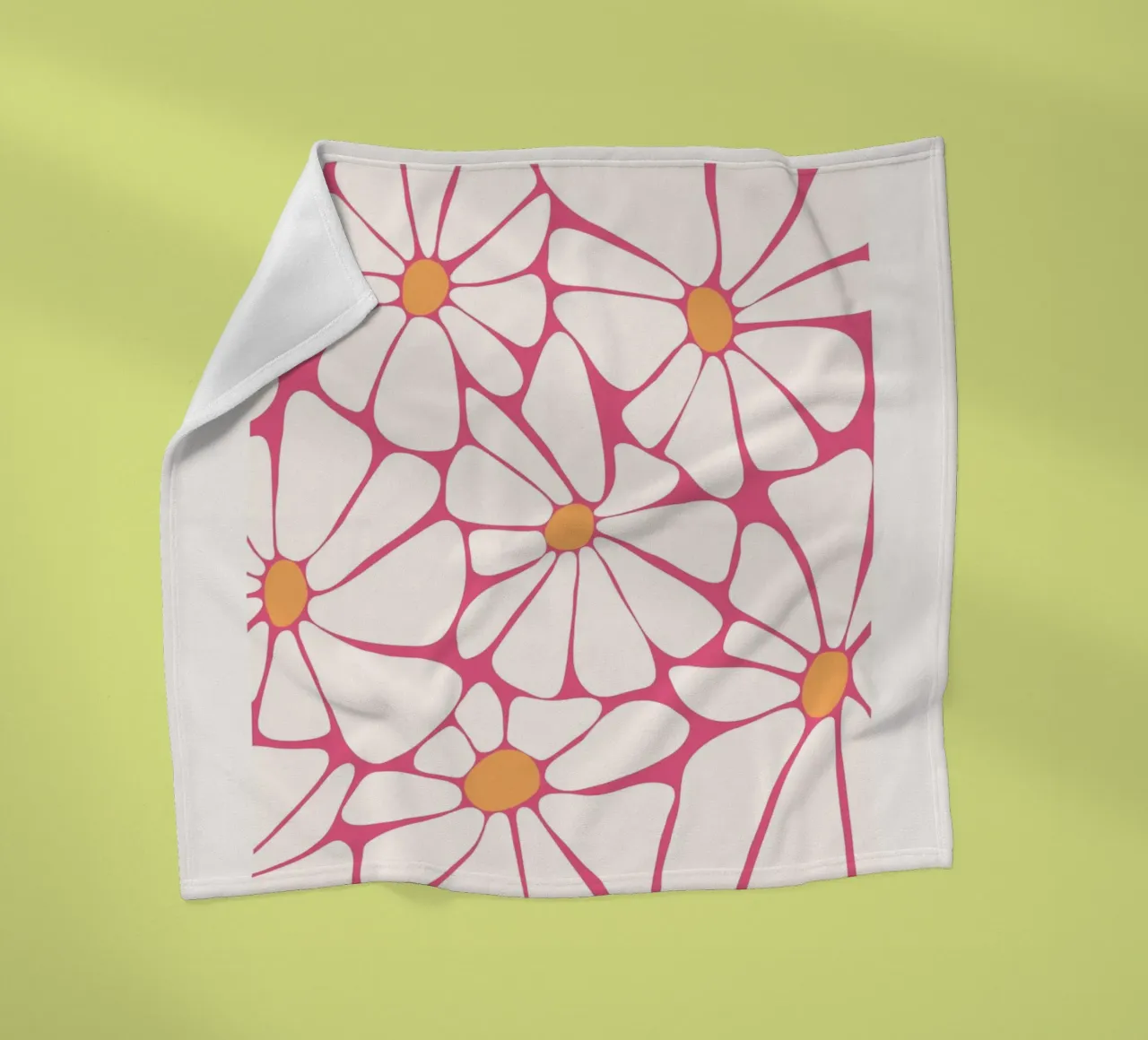 Retro abstracte bladeren Botanische kunstdruk fleecedeken van NorwesClub