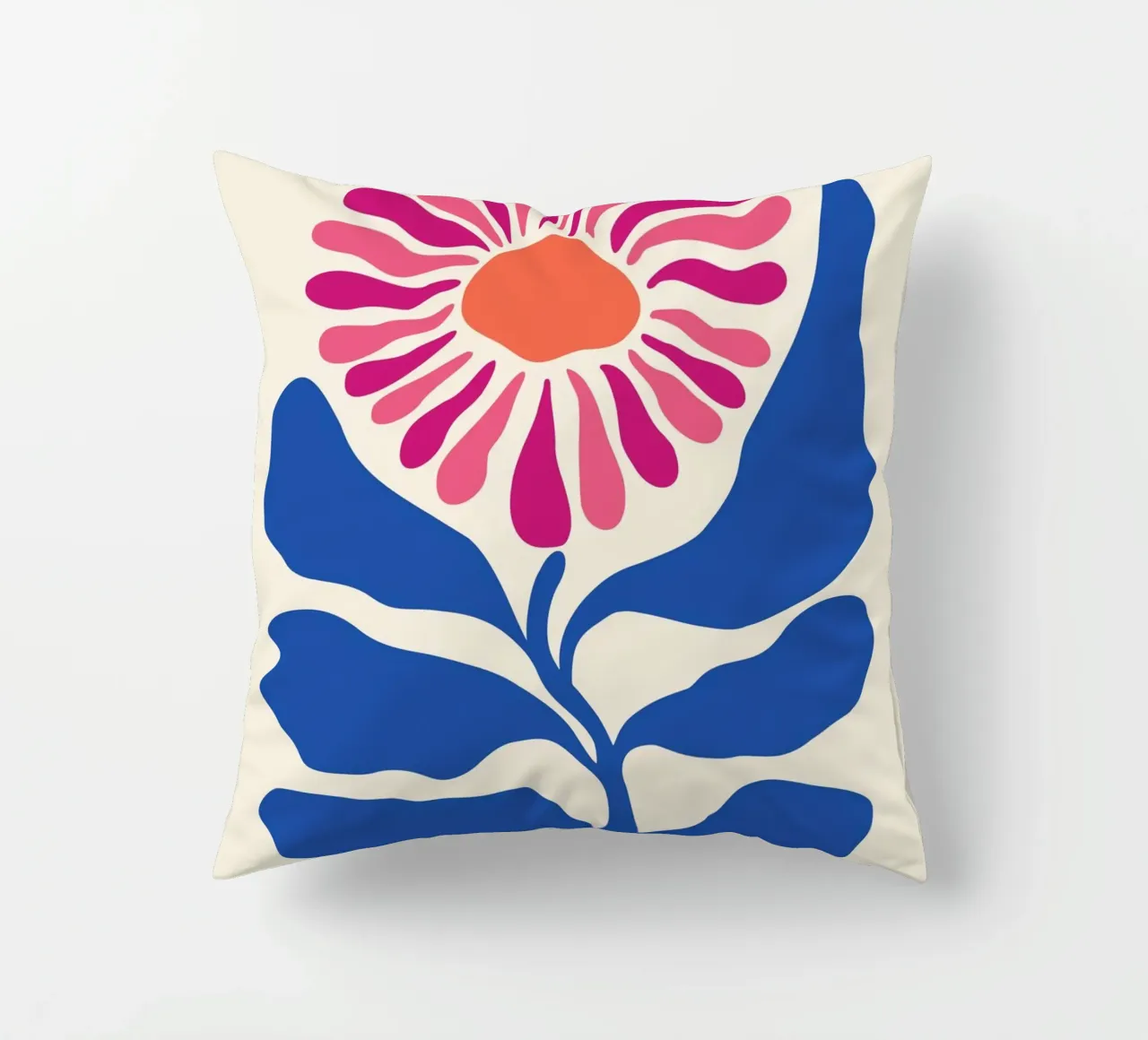Psychedelic Flower Power Retro Floral 60s Pop Art Print decorative cushion by NorwesClub