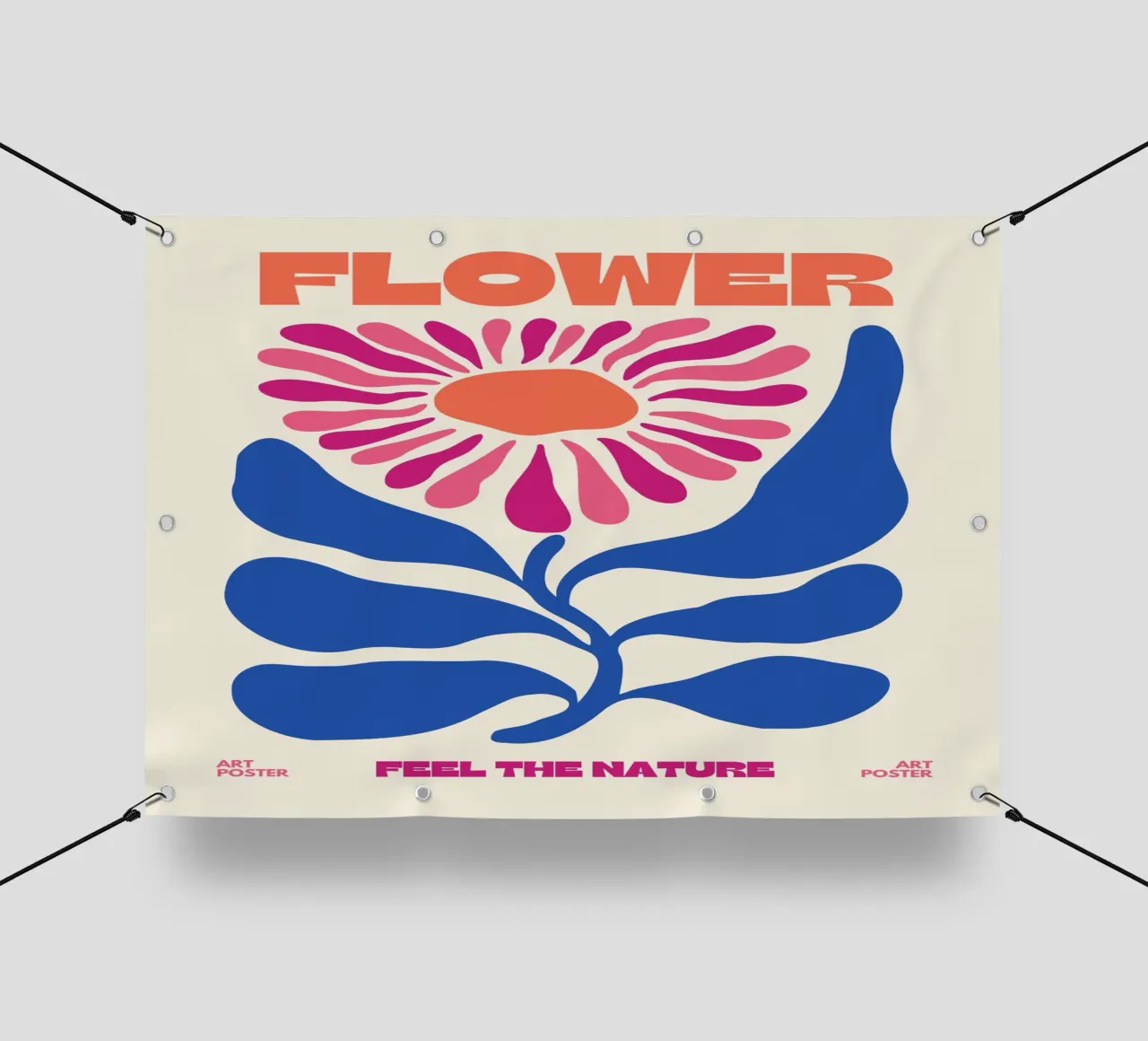 Psychedelic Flower Power Retro Floral 60s Pop Art Print pvc cover by NorwesClub