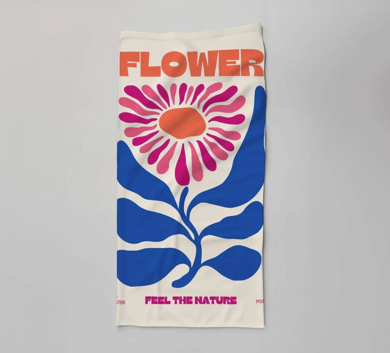 Psychedelic Flower Power Retro Floral 60s Pop Art Print towel by NorwesClub