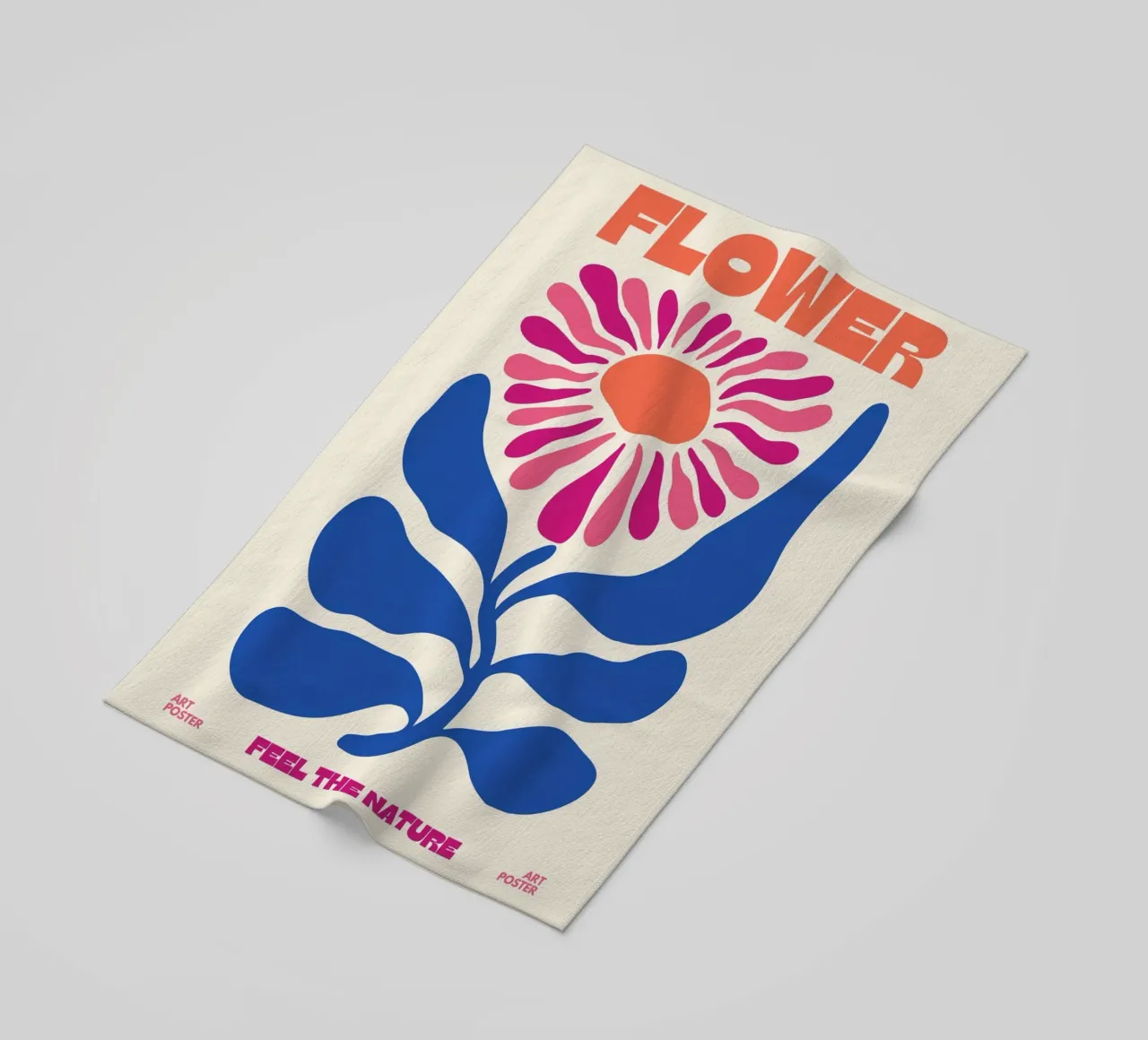 Psychedelic Flower Power Retro Floral 60s Pop Art Print beach towel by NorwesClub