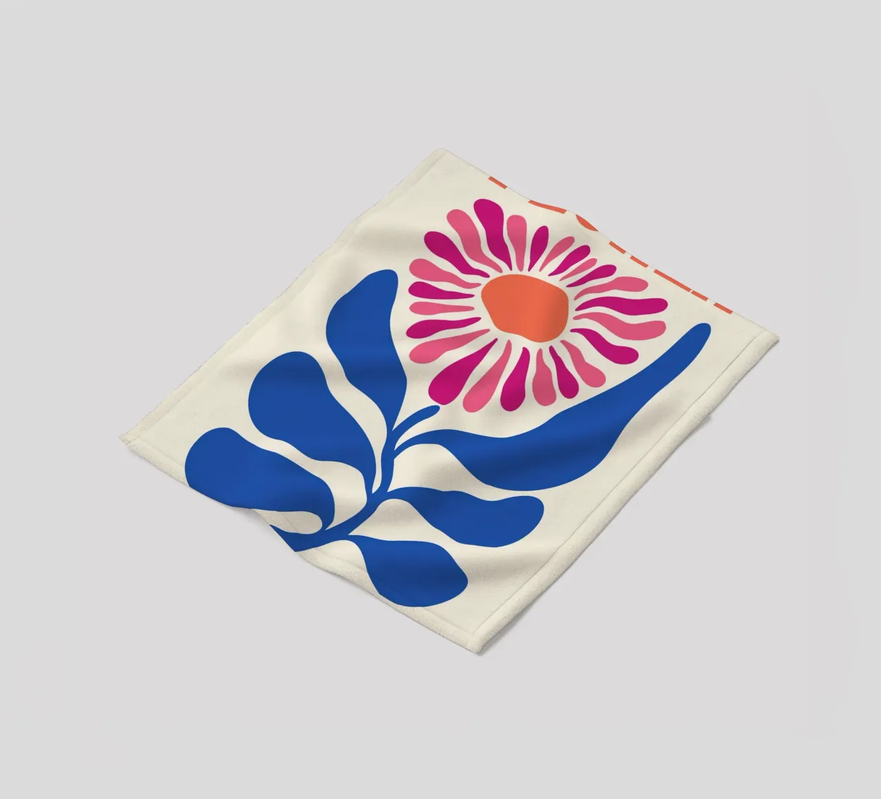 Psychedelic Flower Power Retro Floral 60s Pop Art Print fleece blanket by NorwesClub