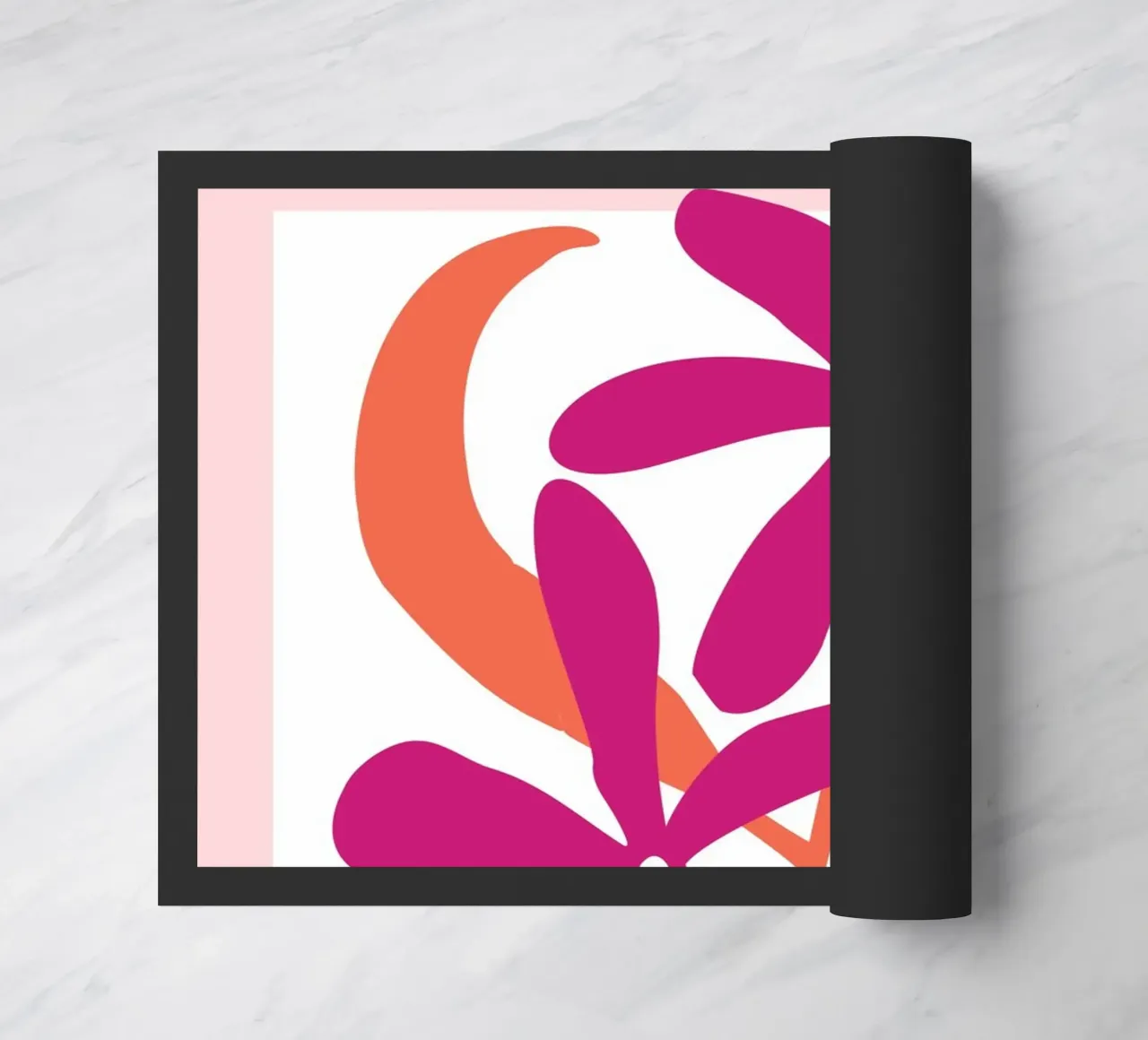 Psychedelic Tropical Flower Groovy Abstract Pop Art Print paillasson de NorwesClub