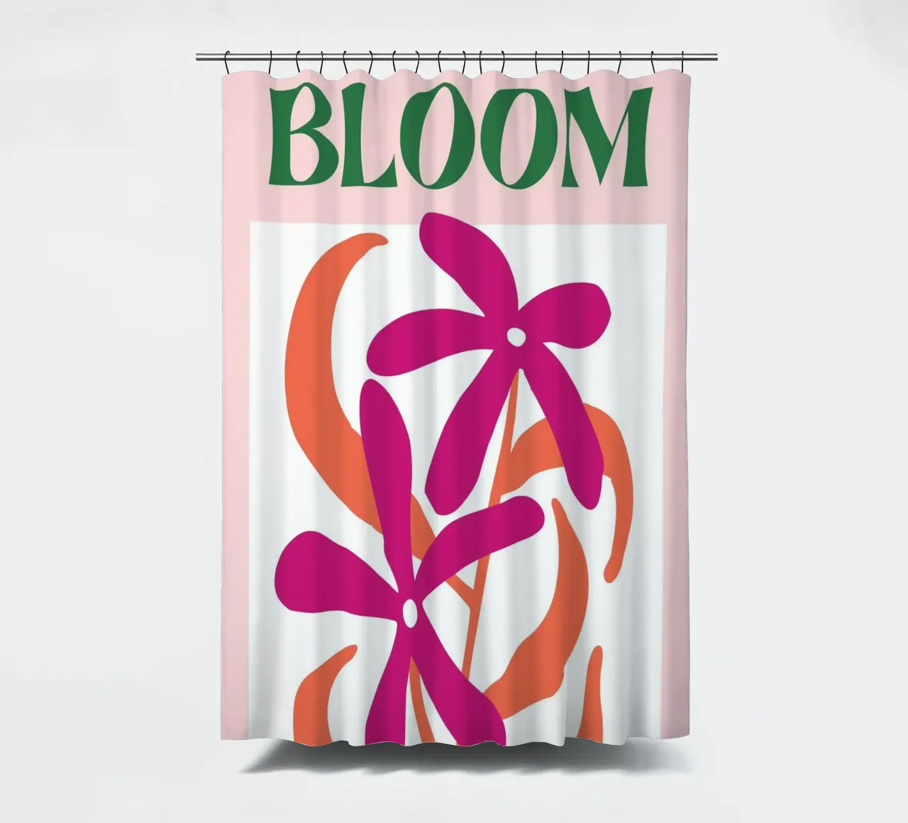 Psychedelische Tropische Bloem Groovy Abstract Pop Art Print douchegordijn van NorwesClub