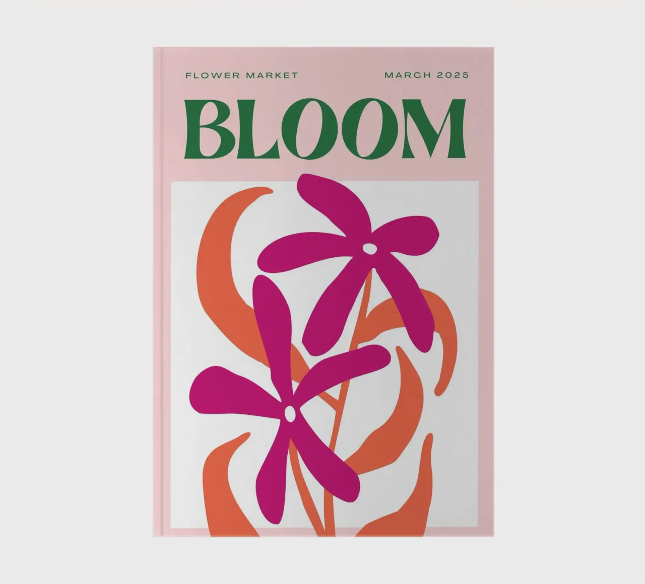 Psychedelische Tropische Bloem Groovy Abstract Pop Art Print notitieboek van NorwesClub