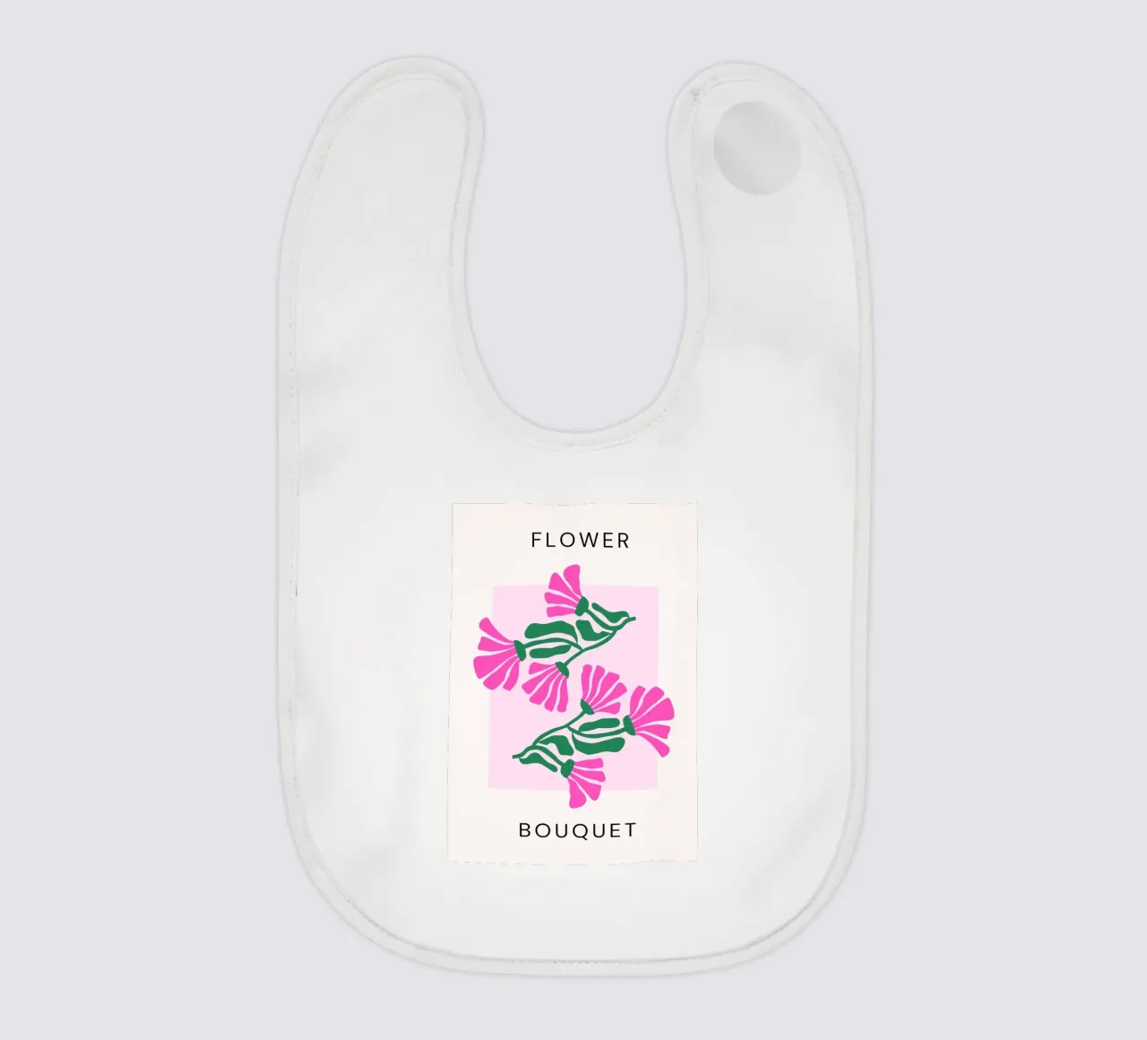 Psychedelic Blob Flower Groovy Abstract Pop Art Print baby bib by NorwesClub