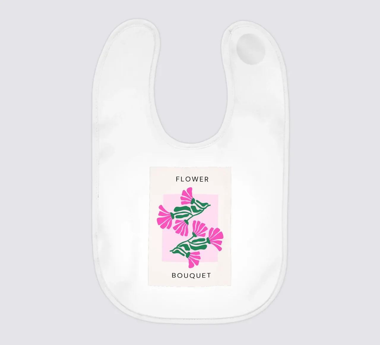 Psychedelic Blob Flower Groovy Abstract Pop Art Print baby bib by NorwesClub