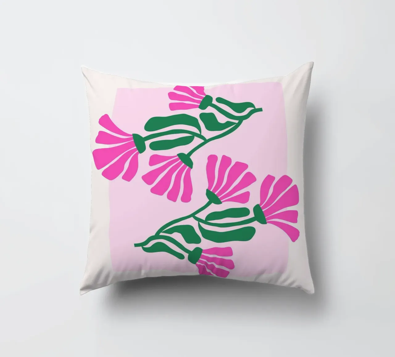 Psychedelic Blob Flower Groovy Abstract Pop Art Print coussin de NorwesClub
